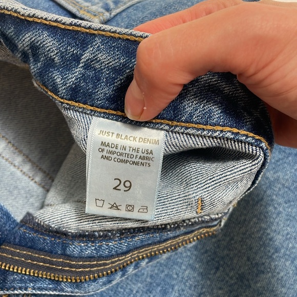 JUST BLACK DENIM high waist wide leg jeans - Picture 4 of 9